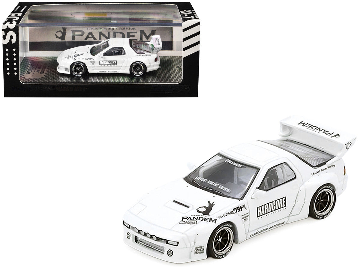 Mazda RX7 (FC3S) "Pandem Aero" Widebody Kit White with Graphics 1/64 Diecast Model Car by Inno Models LuxuryLifeWay Online Store