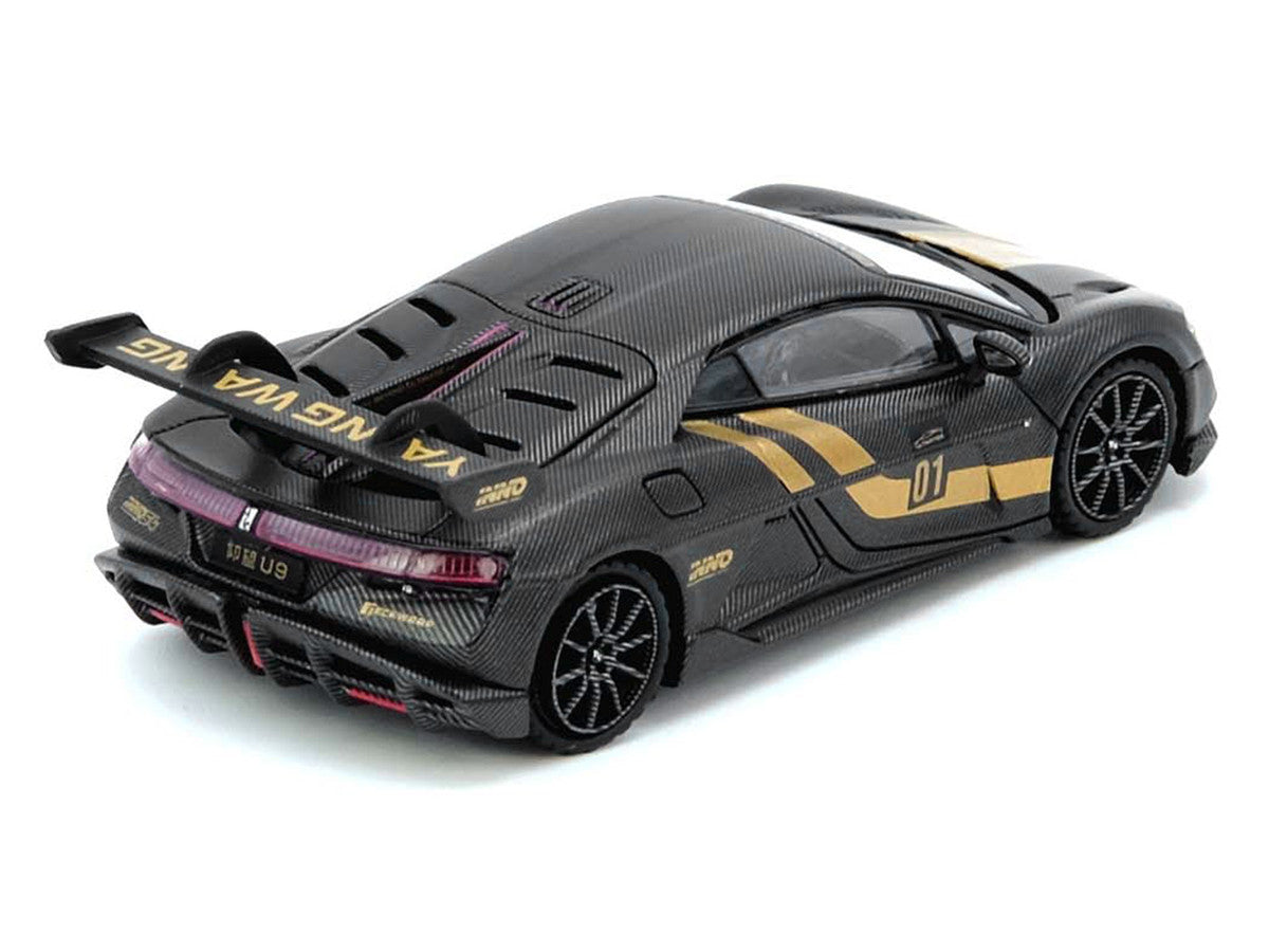 Yangwang U9 #01 Carbon Fiber with Gold Stripes "APA XPO 2025 Event Edition" 1/64 Diecast Model Car by Inno Models LuxuryLifeWay Online Store