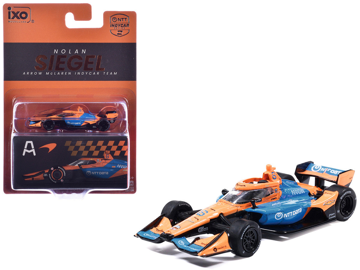 Dallara IndyCar #6 Nolan Siegel "NTT Data" Arrow McLaren IndyCar Team (Road Course Configuration) "NTT IndyCar Series" (2026) 1/64 Diecast Model by IXO Models LuxuryLifeWay Online Store