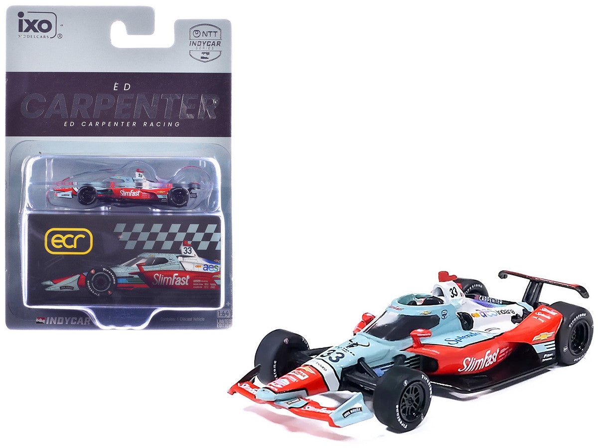 Dallara IndyCar #33 Ed Carpenter "Slim Fast" Ed Carpenter Racing (Road Course Configuration) "NTT IndyCar Series" (2026) 1/64 Diecast Model Car by IXO Models LuxuryLifeWay Online Store