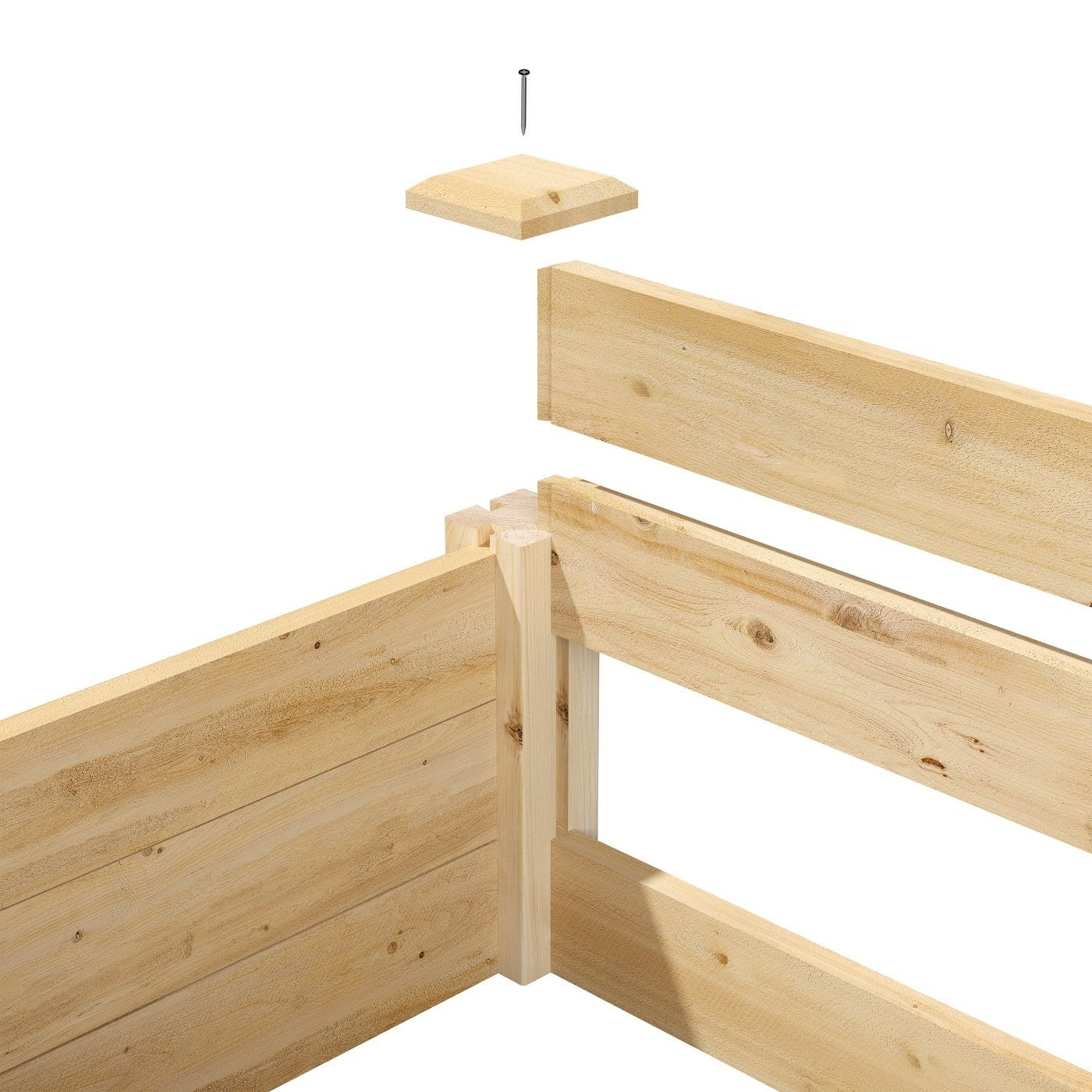 4 ft x 8 ft Cedar Wood Raised Garden Bed - Made in USA LuxuryLifeWay Online Store