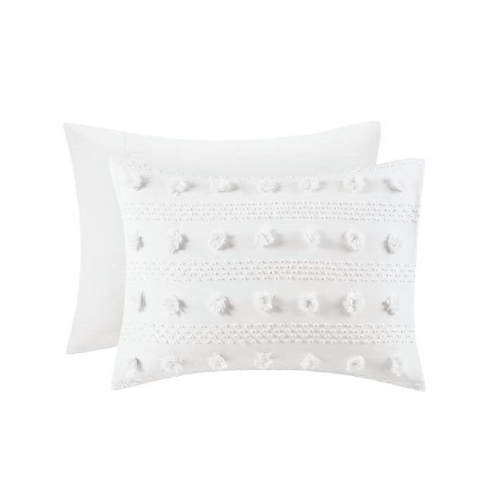 Full/Queen 3-Piece Ivory Pompom Microfiber Comforter Set LuxuryLifeWay Online Store