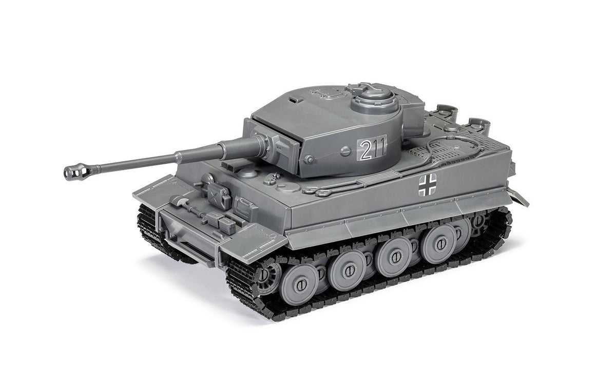 Skill 1 Model Kit Tiger I Tank "German Army" Snap Together Painted Plastic Model Tank Kit 1/35 Scale by Airfix Quickbuild LuxuryLifeWay Online Store