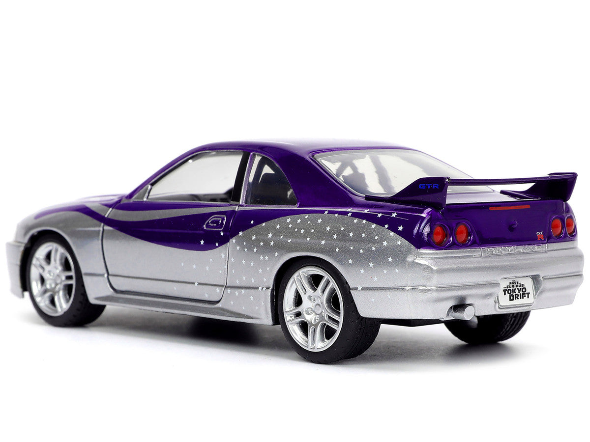 1995 Nissan Skyline GT-R (BCNR33) Purple and Silver Metallic "Fast & Furious" Series 1/32 Diecast Model Car by Jada LuxuryLifeWay Online Store