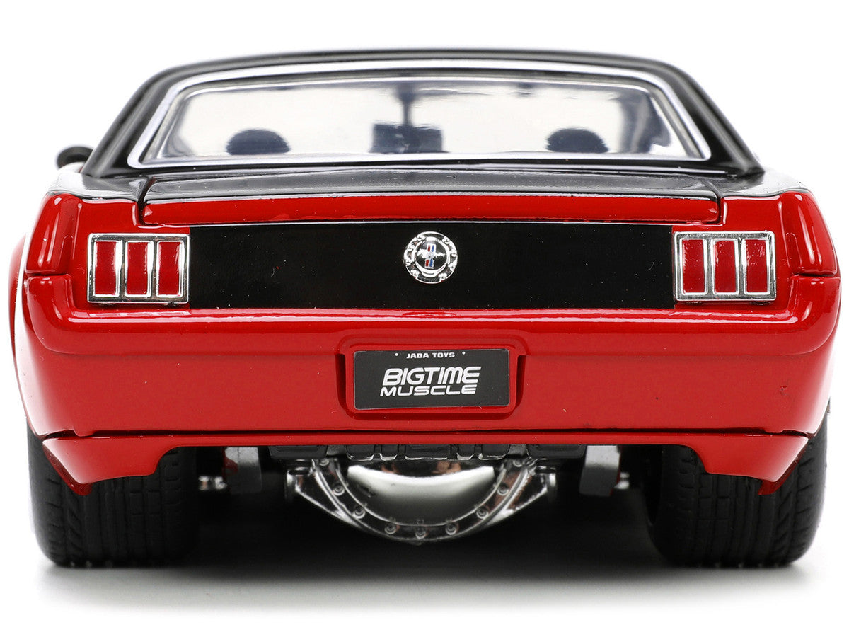1965 Ford Mustang Custom Red and Black "Bigtime Muscle" Series 1/24 Diecast Model Car by Jada LuxuryLifeWay Online Store