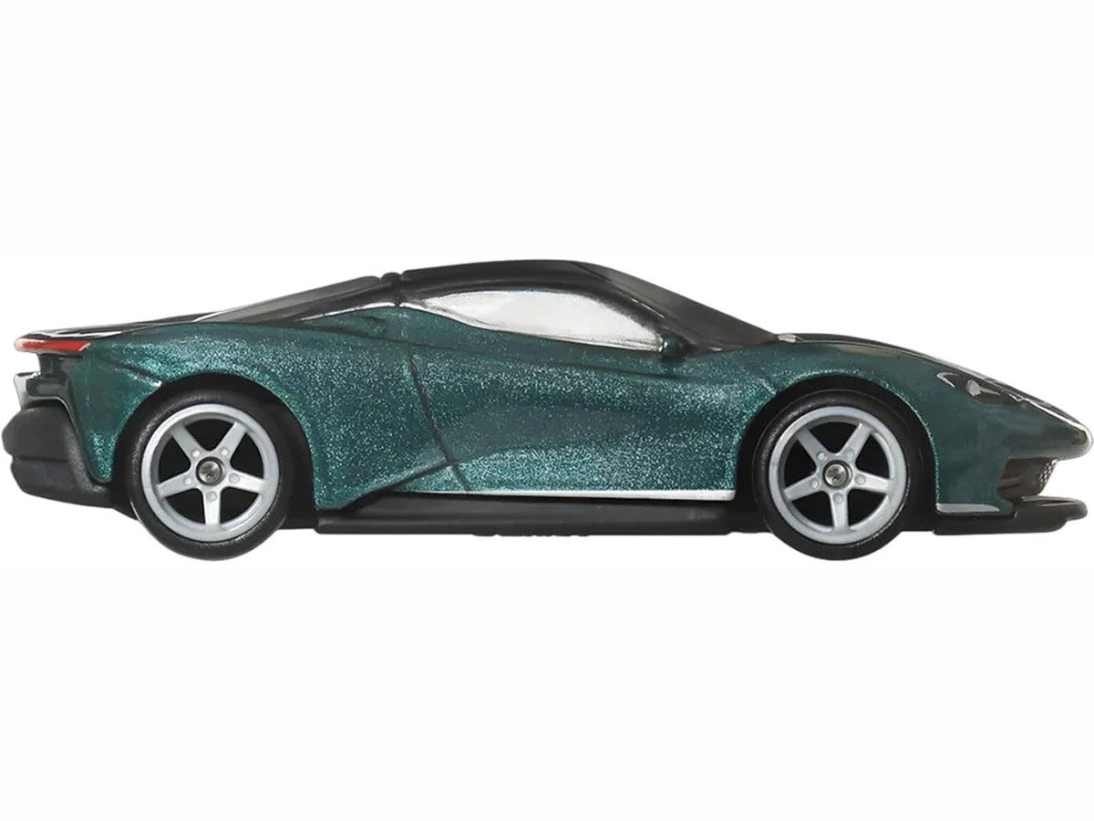 Automobili Pininfarina Battista Green Metallic with Black Top "Euro Speed" Series Diecast Model Car by Hot Wheels LuxuryLifeWay Online Store