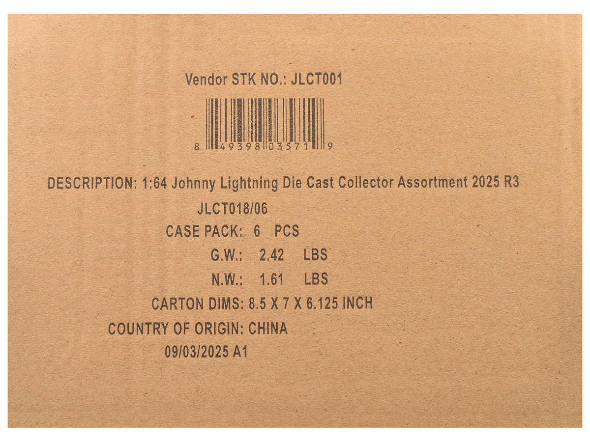 Johnny Lightning Collector's Tin 2025 Set of 6 Cars Release 3 Limited Edition 1/64 Diecast Model Cars by Johnny Lightning LuxuryLifeWay Online Store