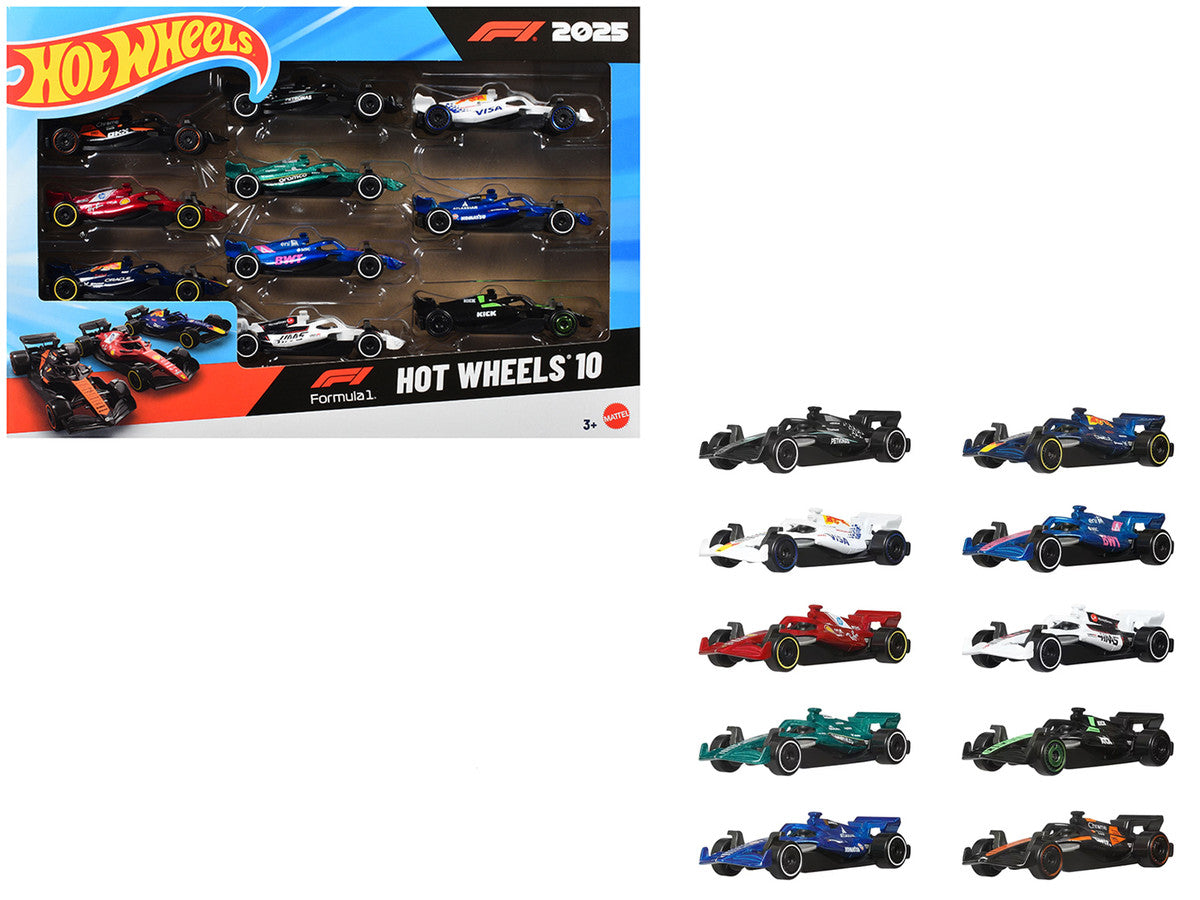 2025 Formula 1 World Championship 10 piece Set Diecast Model Cars by Hot Wheels LuxuryLifeWay Online Store