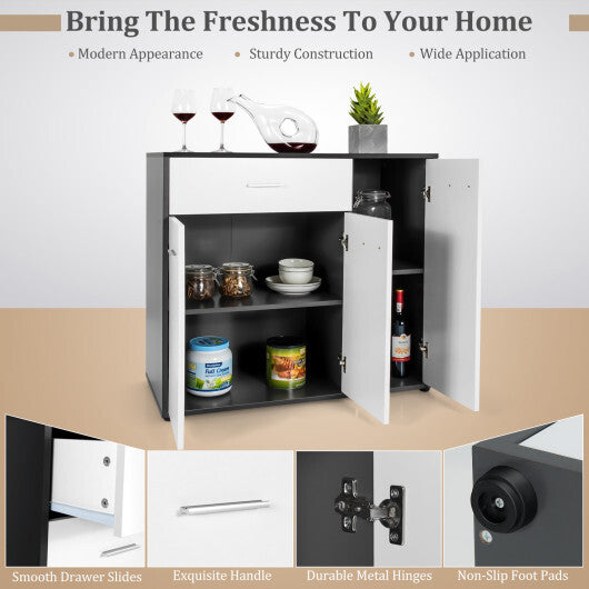 Buffet Sideboard Storage Cabinet with Spacious Table Top LuxuryLifeWay Online Store