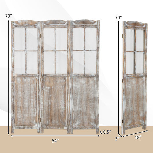 6 Feet Folding Privacy Screen-Coffee LuxuryLifeWay Online Store