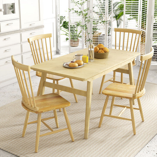 Set of 2 Windsor Dining Chairs with High Spindle Back-Black LuxuryLifeWay Online Store