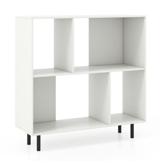 Open Shelf Bookcase with 4 Compartments-Black LuxuryLifeWay Online Store