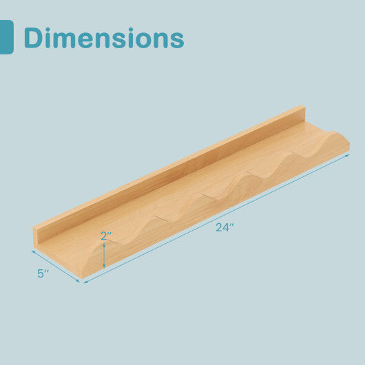 24 Inch Kids Bookshelf Set of 4 Wall-Mounted Picture Ledge Shelf-Natural LuxuryLifeWay Online Store