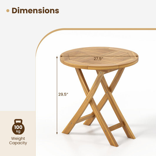 Patio Teak Wood Dining Table with Slatted Tabletop and Sturdy X-Shaped Frame LuxuryLifeWay Online Store
