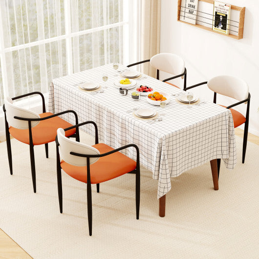 Modern Dining Chairs Set of 2 with Padded Seat and Curved Back LuxuryLifeWay Online Store