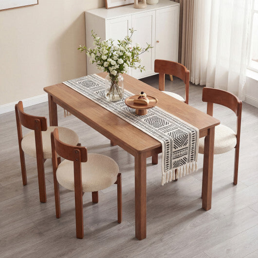Modern Dining Chairs Set of 2 with Solid Rubber Wood Legs-Brown LuxuryLifeWay Online Store