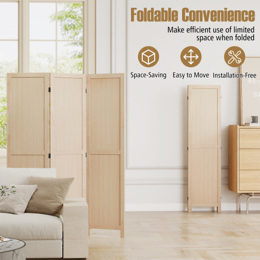 3 Panel Folding Room Divider for Home Office Bedroom Restaurant-Beige LuxuryLifeWay Online Store