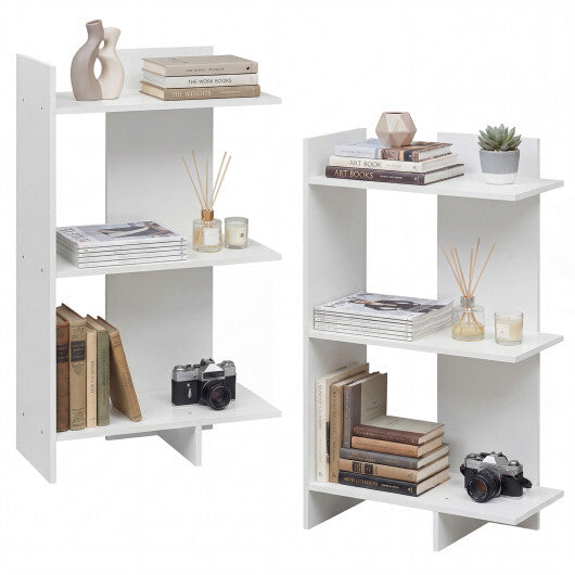 3 Tier Wooden Bookshelf with Anti-Tipping Kit-Oak LuxuryLifeWay Online Store