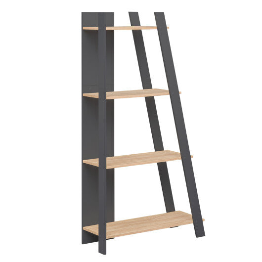4-Tier Modern Bookshelf Wooden Vertical Display Book Shelf for Small Space-White LuxuryLifeWay Online Store