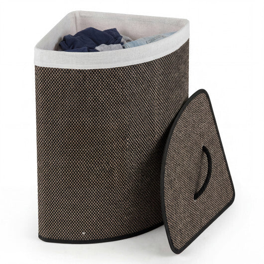 15 Gal Capacity Bamboo Laundry Hamper with Removable Liner-Brown LuxuryLifeWay Online Store
