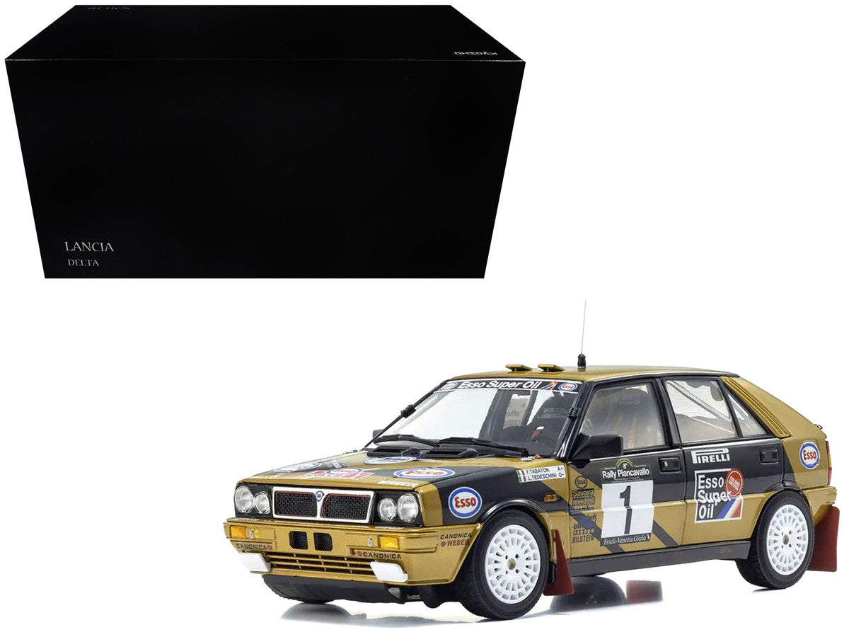 Lancia Delta HF 4WD #1 Fabrizio Tabaton - Luciano Tedeschini Winner "Rally Piancavallo" (1987) 1/18 Diecast Model Car by Kyosho LuxuryLifeWay Online Store
