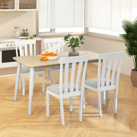 Dining Chair Set of 2 Upholstered Wooden Kitchen Chairs with Padded Seat and Rubber Wood Frame-Espresso LuxuryLifeWay Online Store