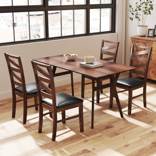 Dining Chairs Set of 2 Kitchen Side Chairs with Rubber Wood Legs-Walnut LuxuryLifeWay Online Store