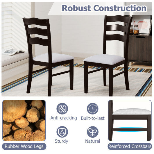 Farmhouse Dining Chairs Set of 2 Modern Kitchen Chairs with Elegant Hollowed backrest-Gray LuxuryLifeWay Online Store