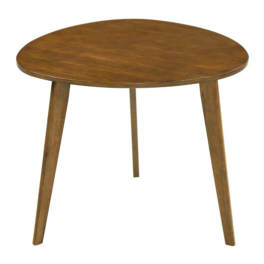 Farmhouse Wooden Round Dining Table for 4-Walnut LuxuryLifeWay Online Store