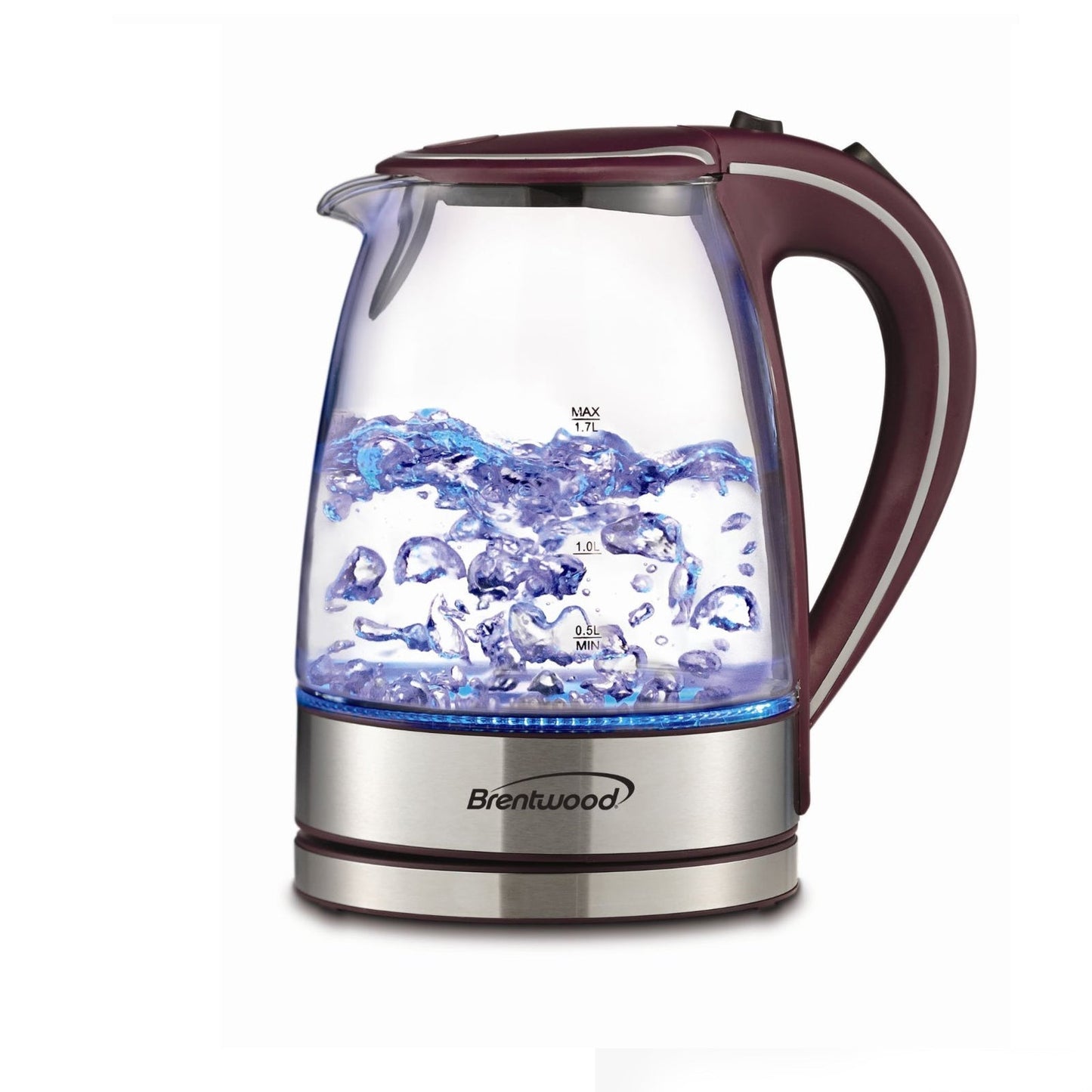 Brentwood 1.7-Liter Tempered Glass Tea Kettle in Purple LuxuryLifeWay Online Store