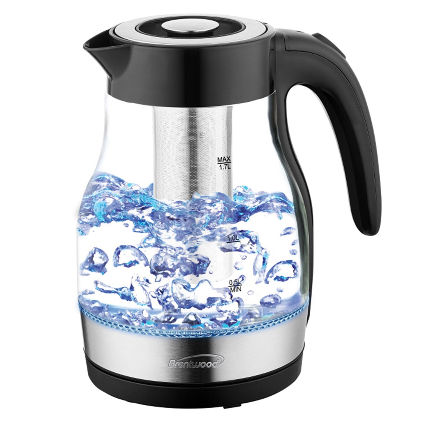 Brentwood Glass 1.7 Liter Electric Kettle with Tea Infuser in Black LuxuryLifeWay Online Store