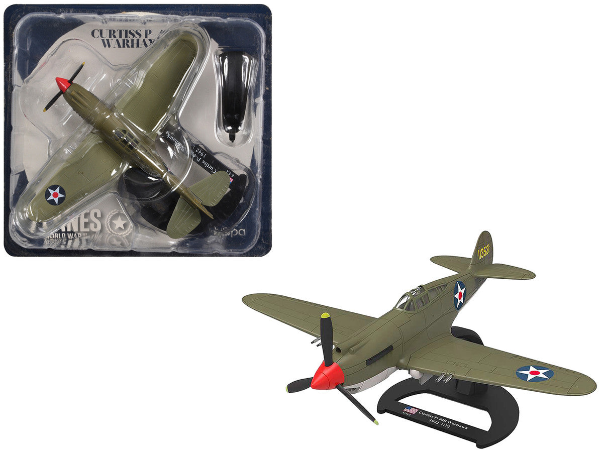 Curtiss P-40B Warhawk Aircraft "Hawaii" (1945) United States Army Air Forces "Planes of World War II" Series 1/72 Diecast Model Airplane by Luppa LuxuryLifeWay Online Store