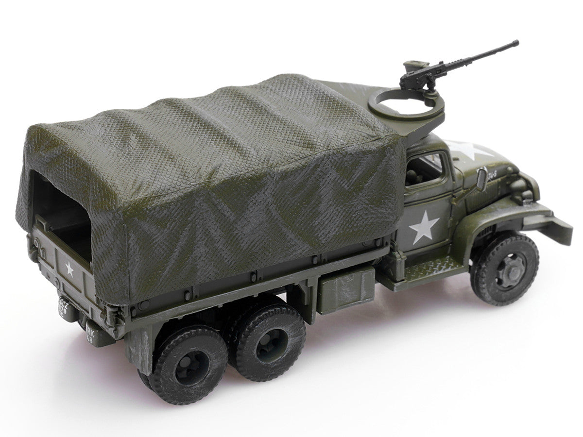 GMC CCKW 353 Truck With Mounted Gun Olive Drab "4148174-S" US Army World War II 1/72 Diecast Model by Legion LuxuryLifeWay Online Store