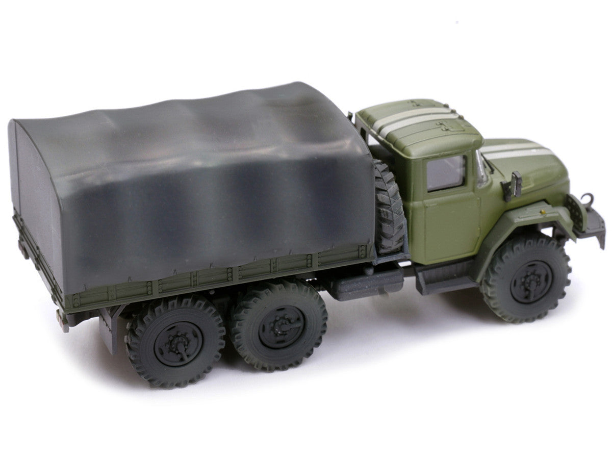 ZIL 131 Cargo Truck Green with White Stripes "Ukrainian Ground Forces" 1/72 Diecast Model by Legion LuxuryLifeWay Online Store
