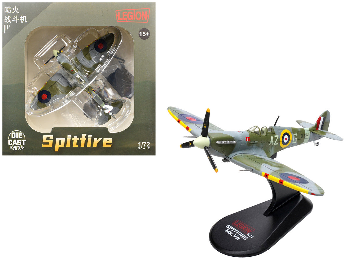 Supermarine Spitfire Mk Vb Fighter Aircraft "BL924 Pilot Officer Aksel Svendsen Danish Presentation Spitfire Valdemar Atterdag No. 234 Madras Presidency Squadron" (1942) Royal Air Force 1/72 Diecast Model by Legion LuxuryLifeWay Online Store