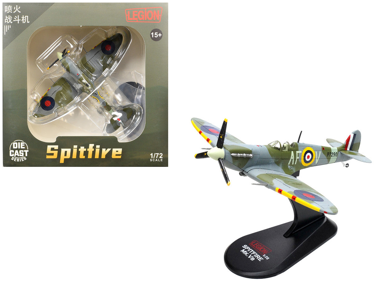 Supermarine Spitfire Mk IIa Fighter Aircraft "P7290 Air Fighting Development Unit RAF Duxford" (1942) Royal Air Force 1/72 Diecast Model by Legion LuxuryLifeWay Online Store