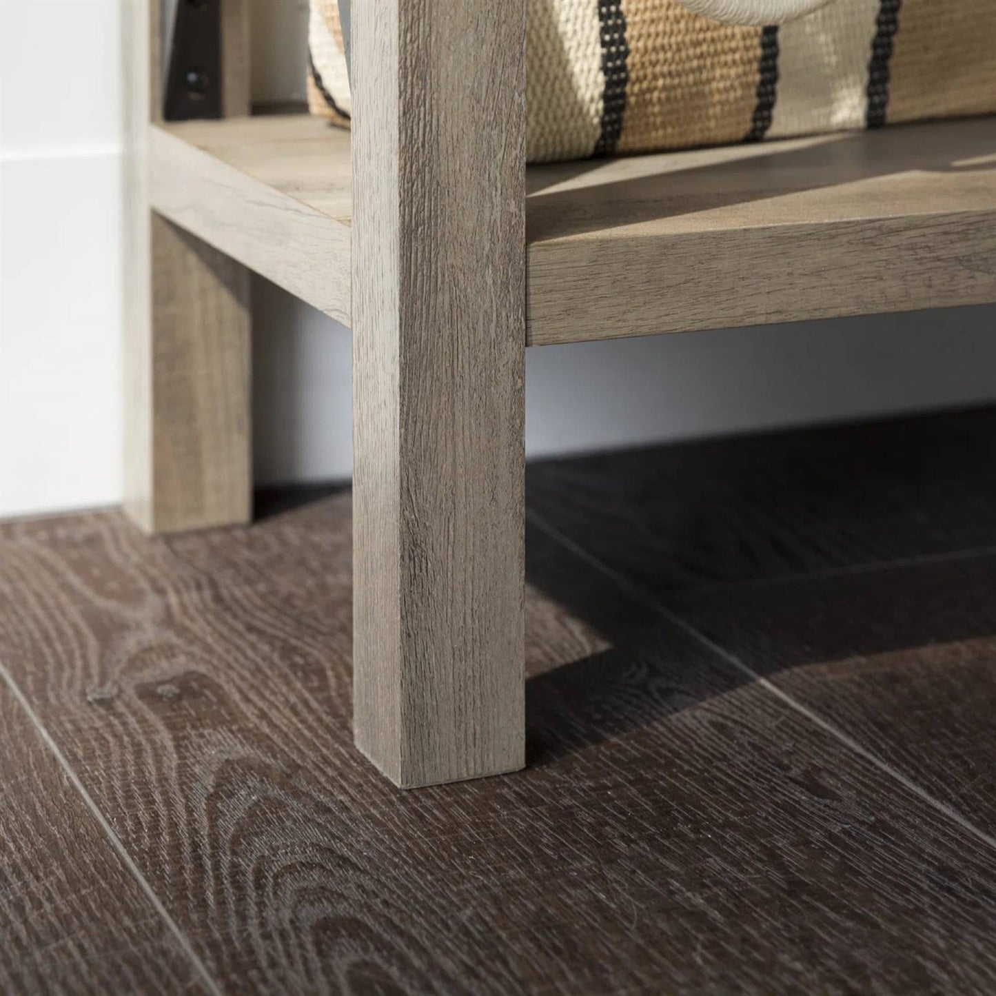 Industrial Farmhouse Entryway Table / Console Table in Taupe Grey Wood Finish LuxuryLifeWay Online Store