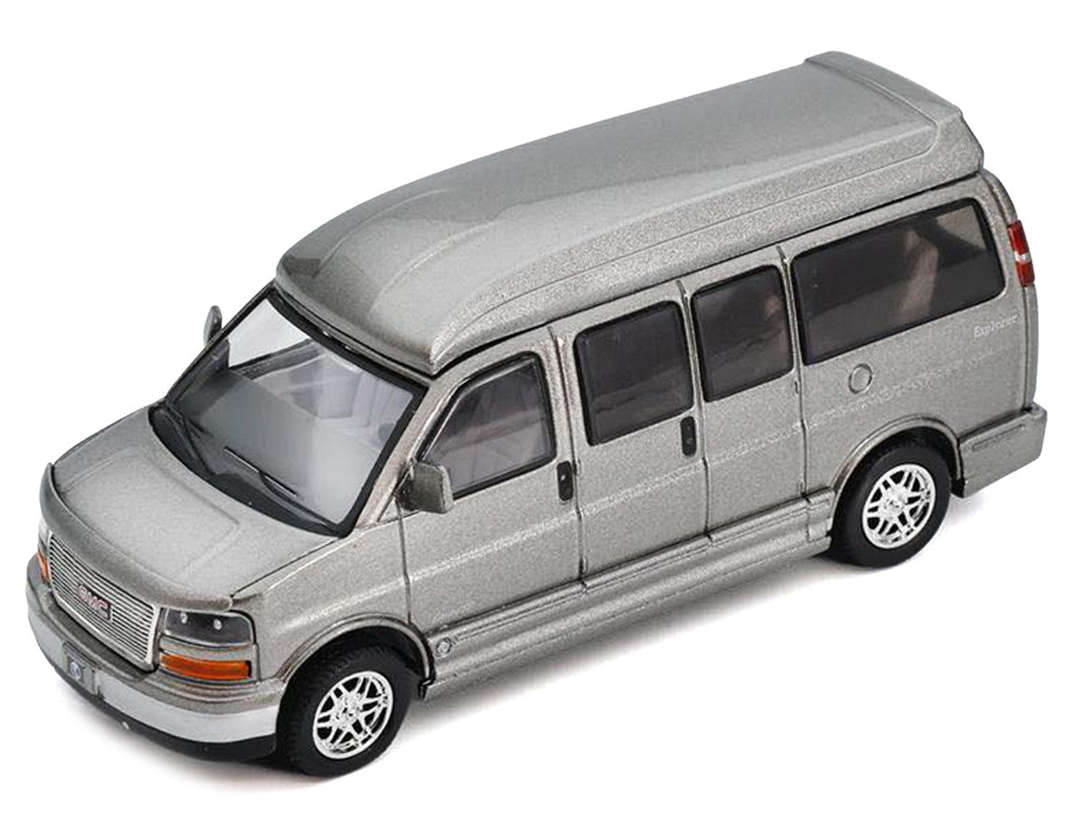 GMC Savana Explorer Limited SE Van Gray Metallic 1/64 Diecast Model Car by Shadow LuxuryLifeWay Online Store
