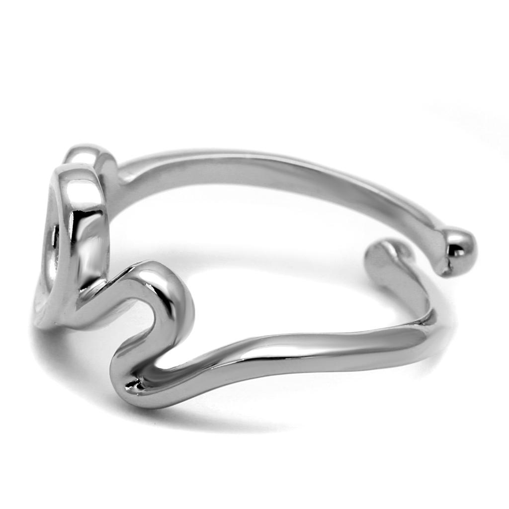 LO4001 - Rhodium Brass Ring with No Stone LuxuryLifeWay Online Store