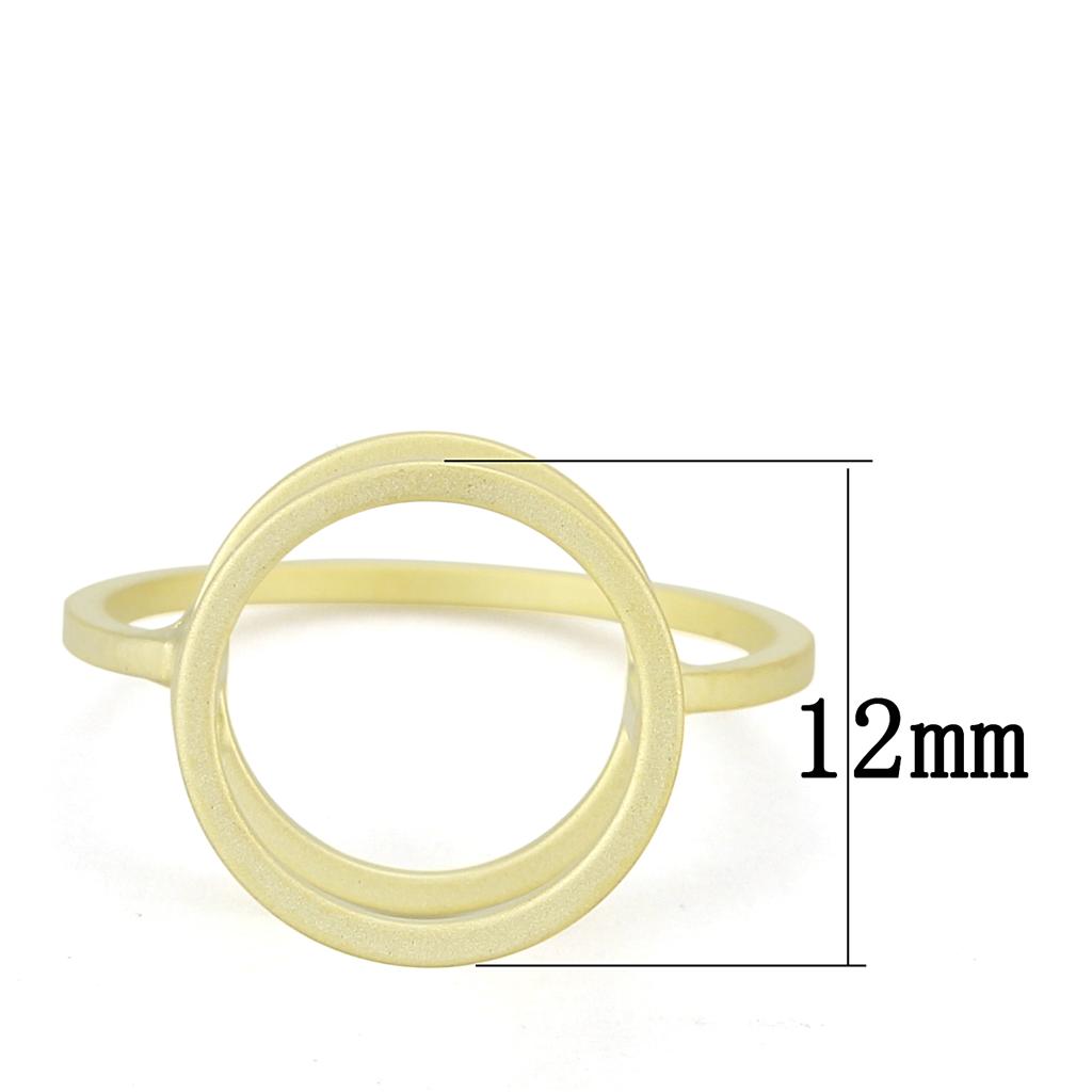 LO4252 - Matte Gold Brass Ring with No Stone LuxuryLifeWay Online Store