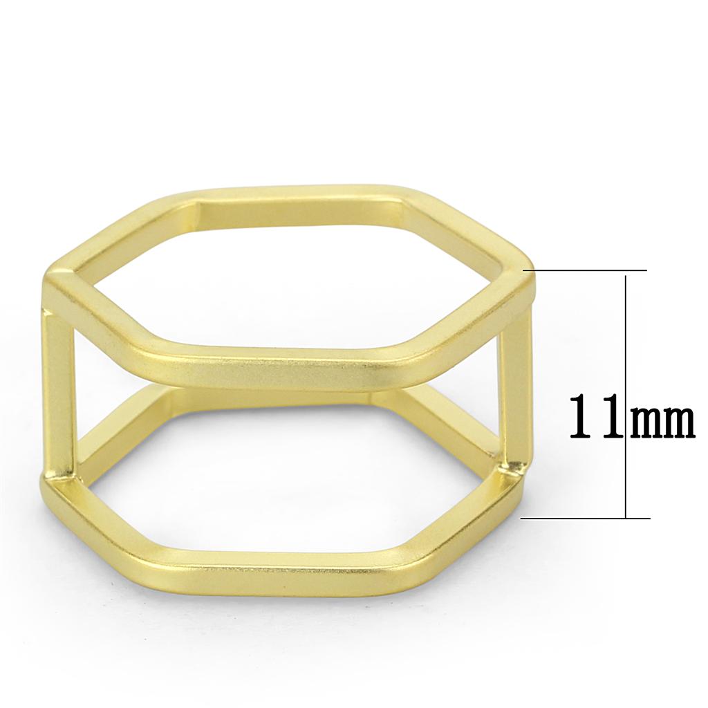 LO4264 - Matte Gold Brass Ring with No Stone LuxuryLifeWay Online Store