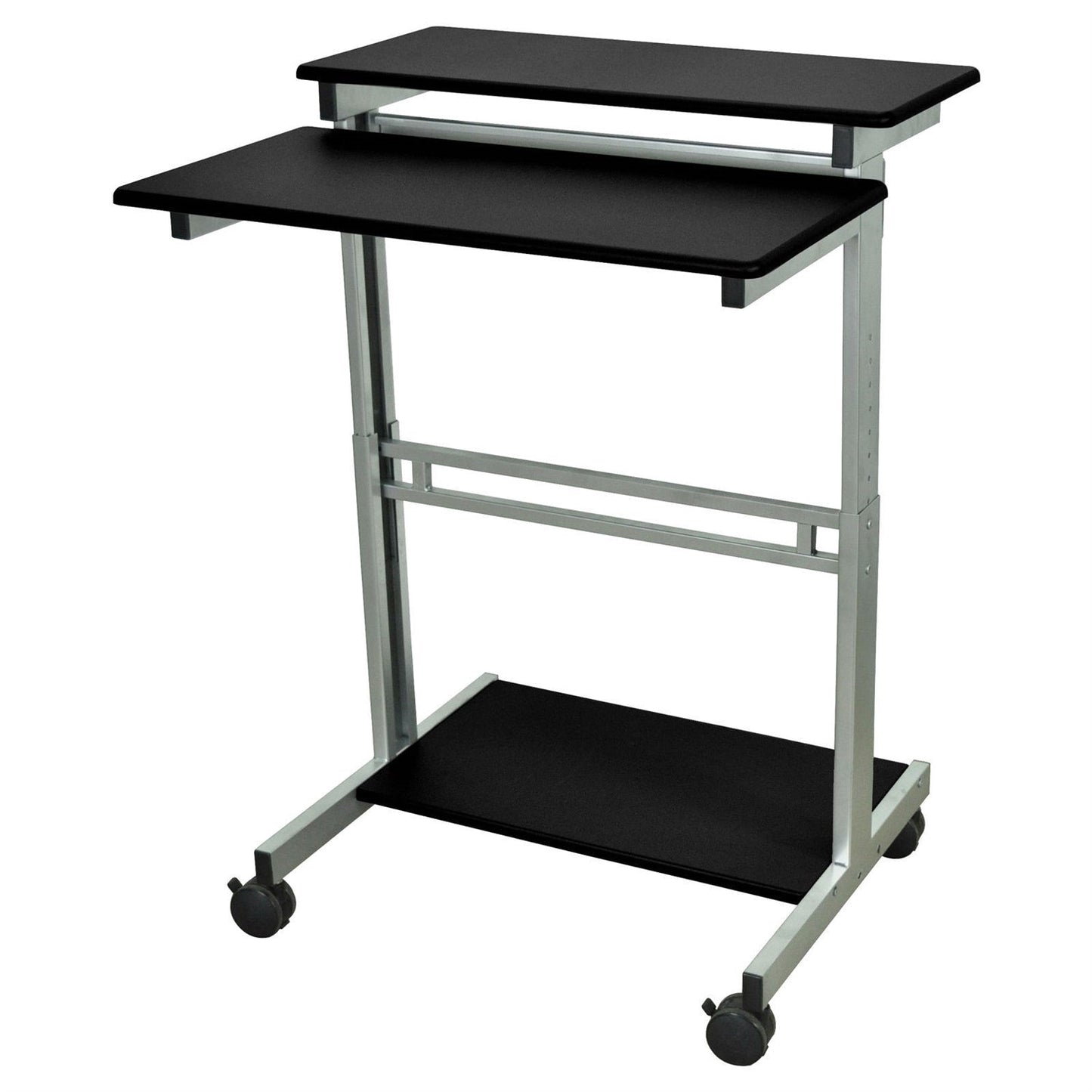 Mobile 31.5-inch Stand Up Computer Desk in Black LuxuryLifeWay Online Store