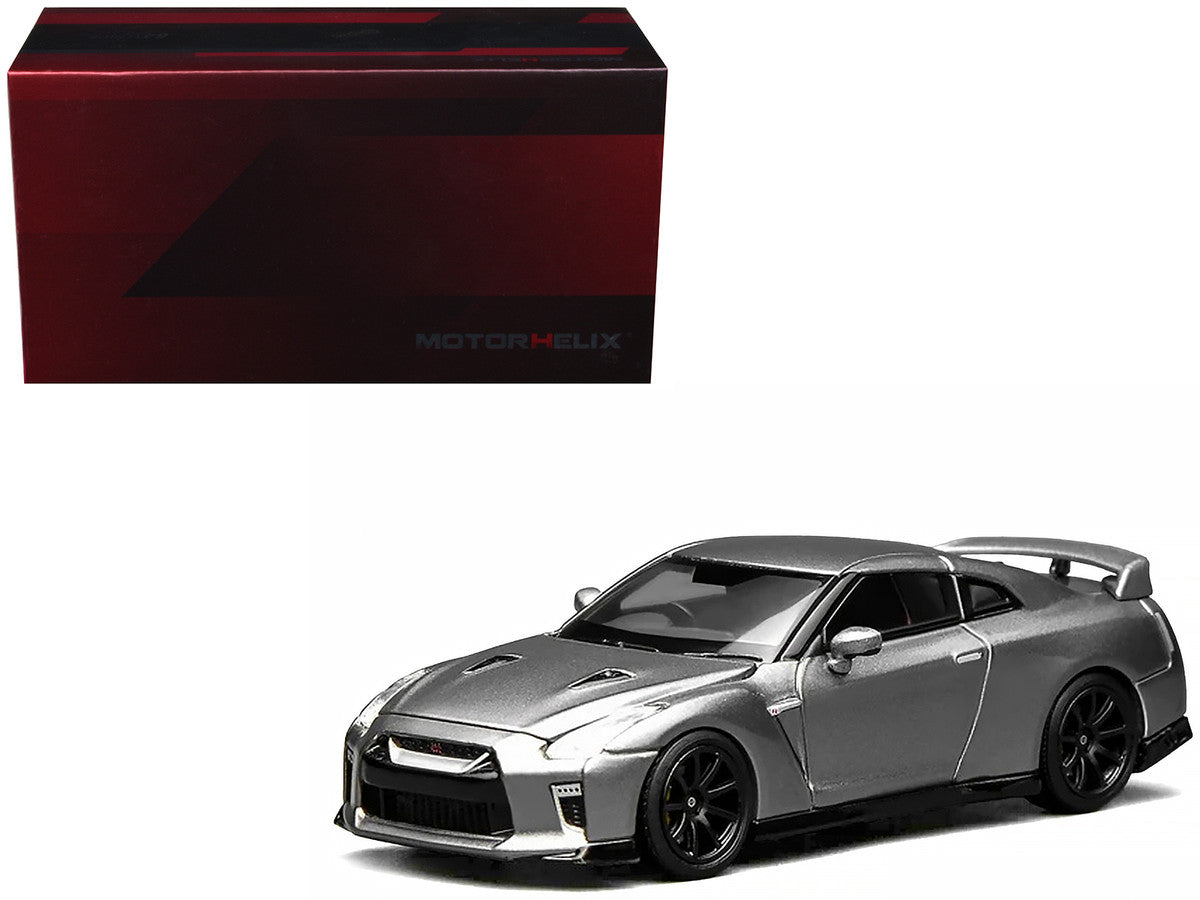 2020 Nissan GT-R (R35) Track Edition Engineered by NISMO RHD (Right Hand Drive) Dark Metal Gray Metallic "Senior 64" Series 1/64 Diecast Model Car by MotorHelix LuxuryLifeWay Online Store