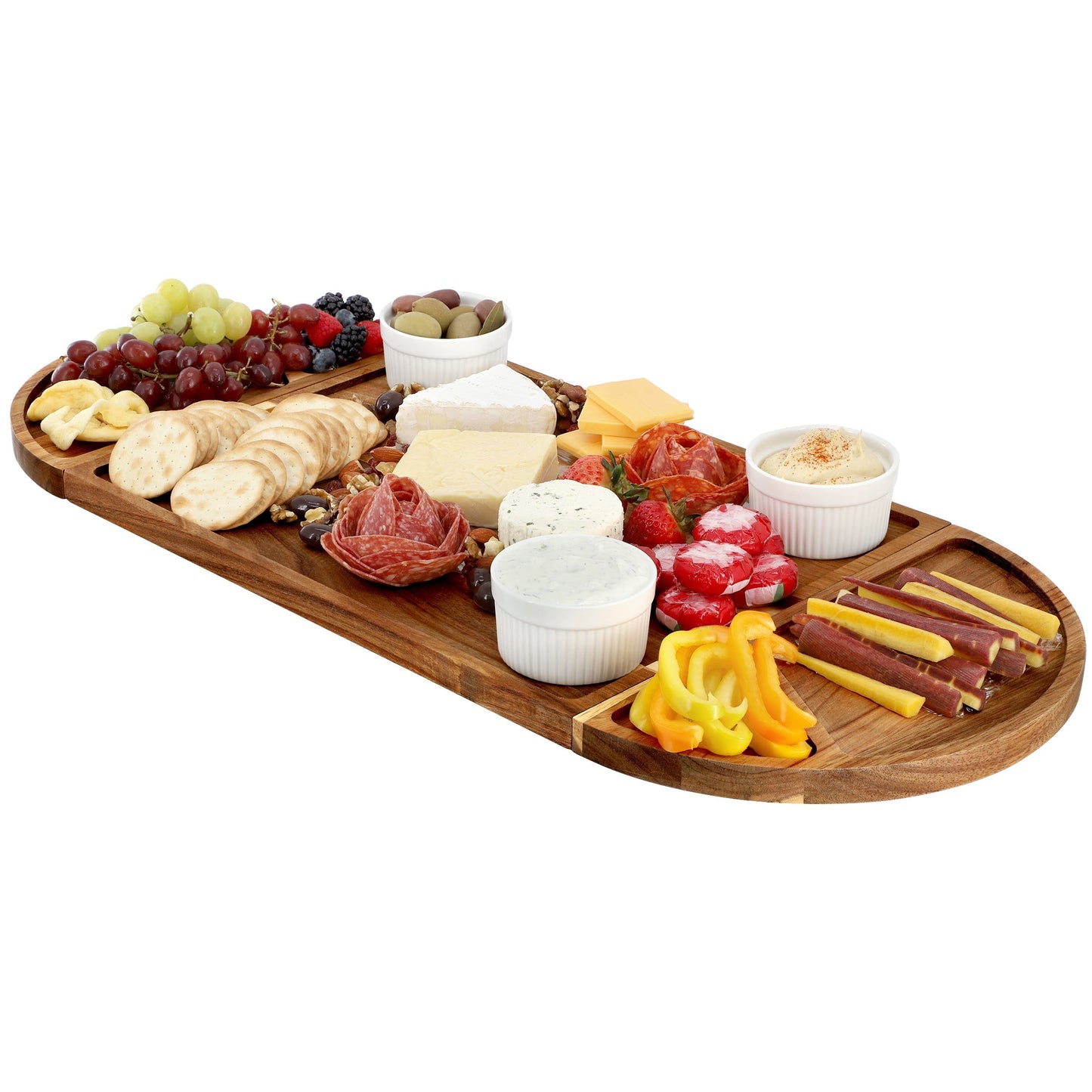 MegaChef 3 Piece Acacia Wood Cutting Board with Maganitized Serving Board Platter LuxuryLifeWay Online Store