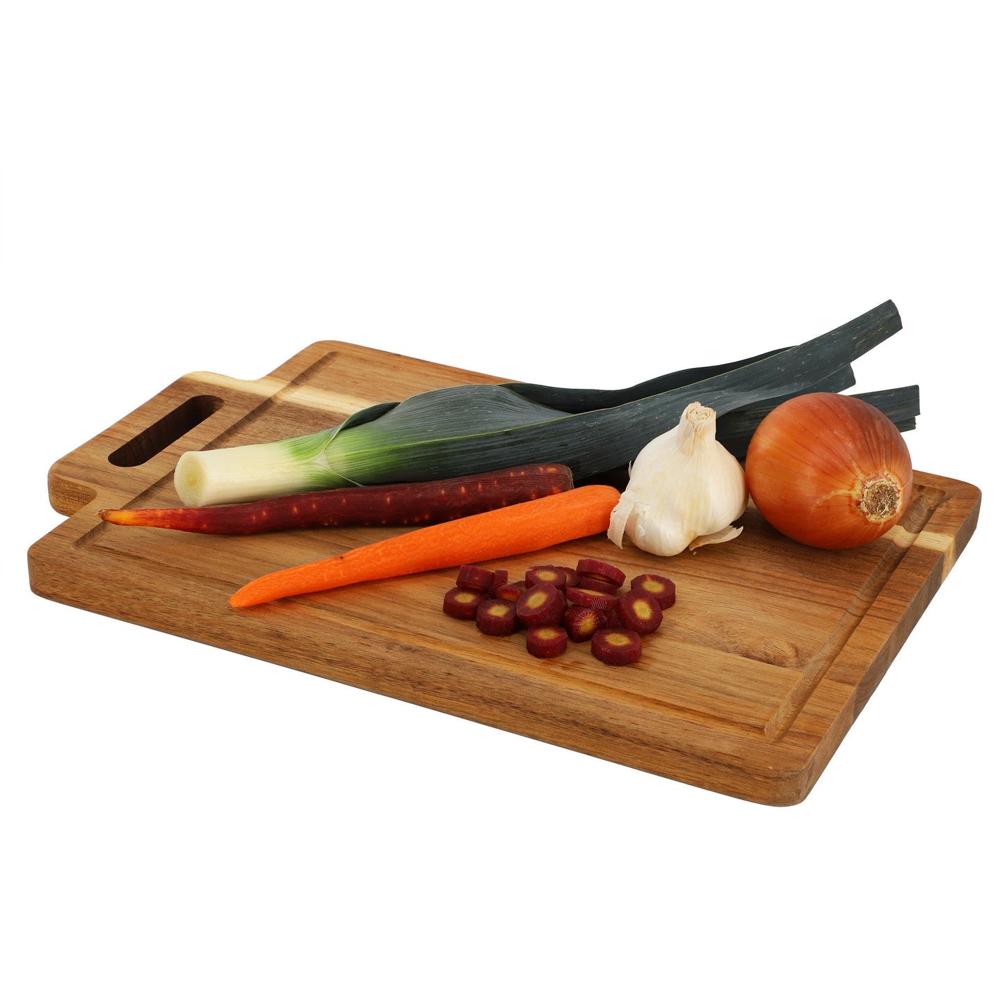 MegaChef 16.5 x 11 Inch Acacia Wood Rectangle Serving Board with Handle LuxuryLifeWay Online Store