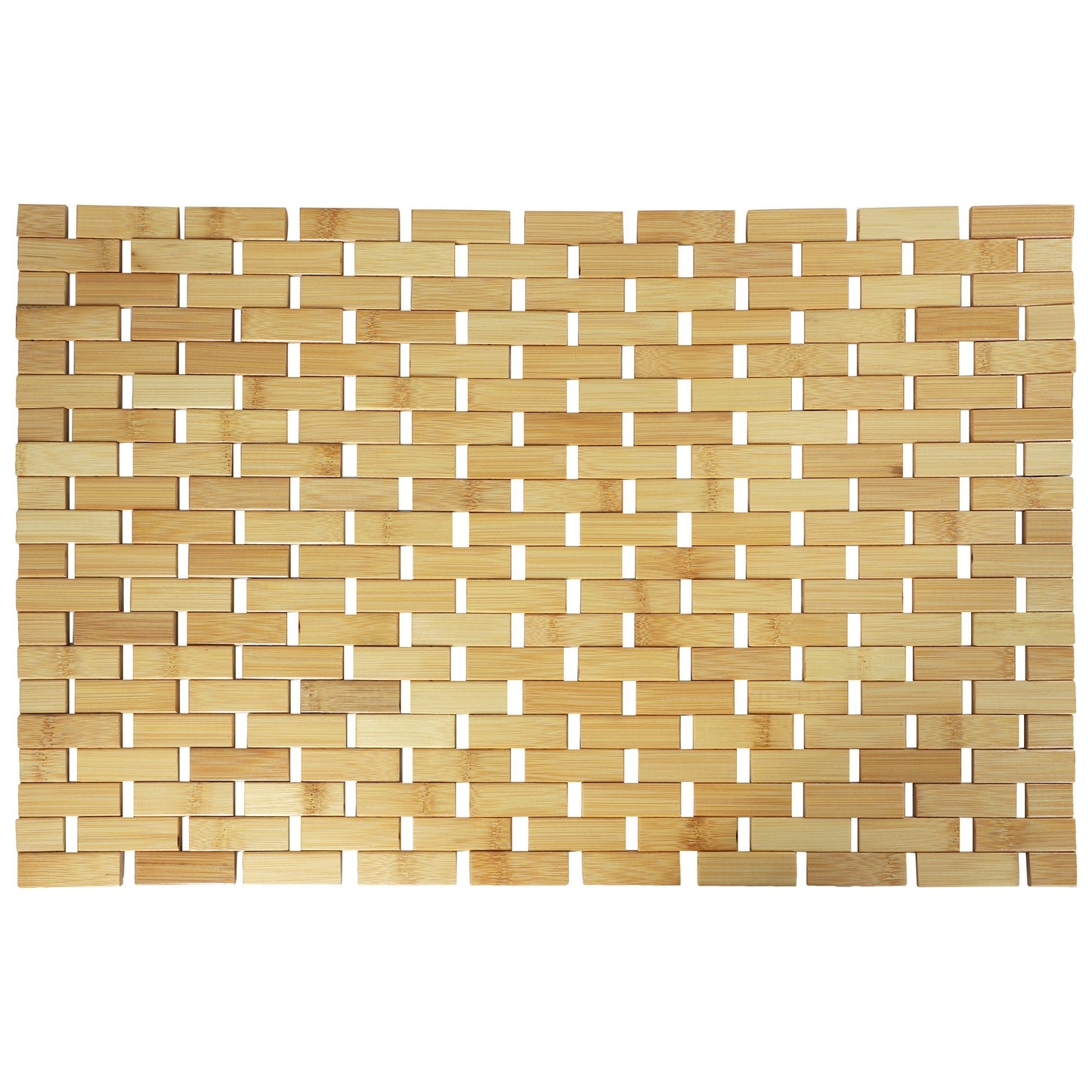 MegaChef Bamboo Wood 16.25 x 24.5 Inch Rectangle Bathroom Mat LuxuryLifeWay Online Store