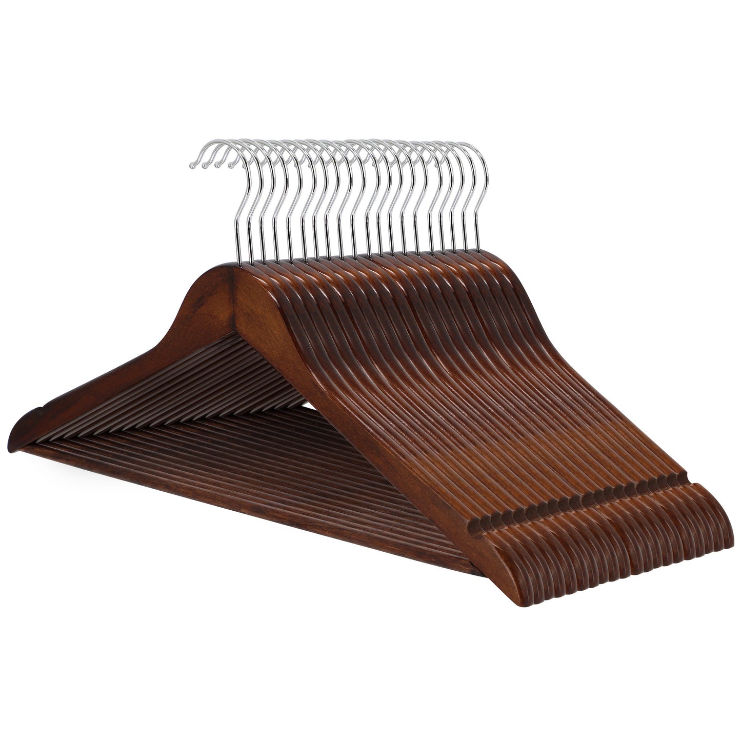 MegaChef 20 Piece Acacia Wood Swivel Hook Hanger Set in Dark Brown LuxuryLifeWay Online Store