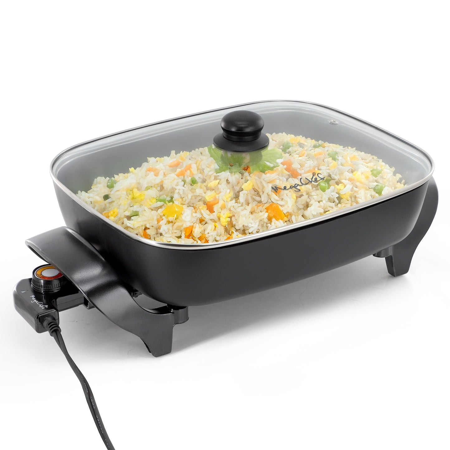 MegaChef 14.96 Inch Electric Fry Pan with Non-Stick Coating LuxuryLifeWay Online Store