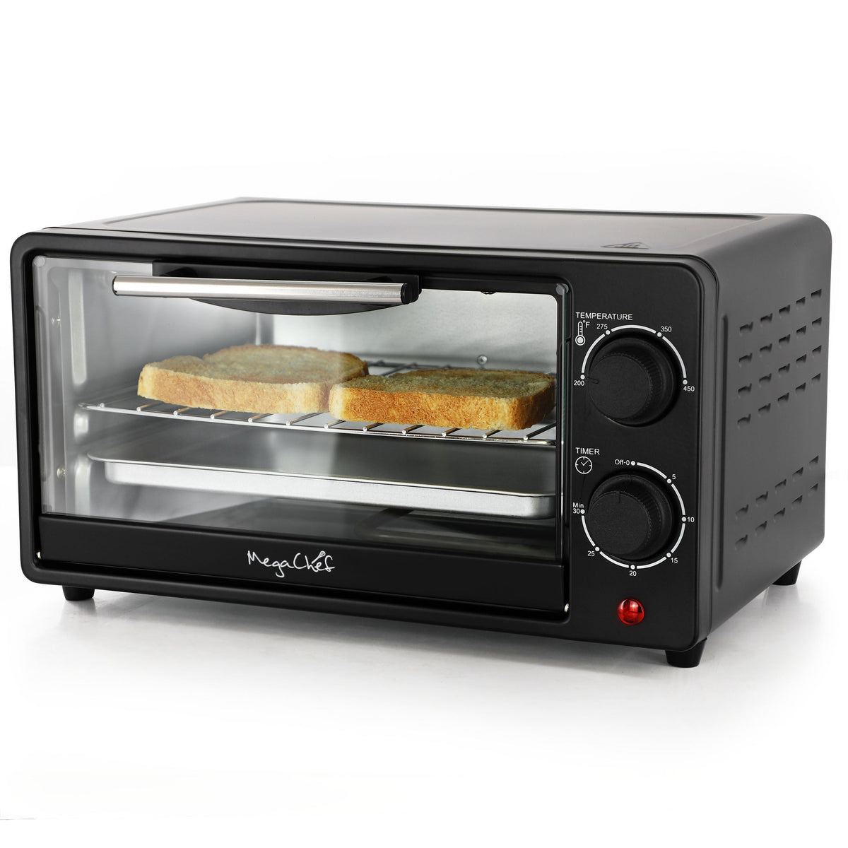 MegaChef 9.5 Quart Electric Counter Top Toaster Oven in Matte Black LuxuryLifeWay Online Store