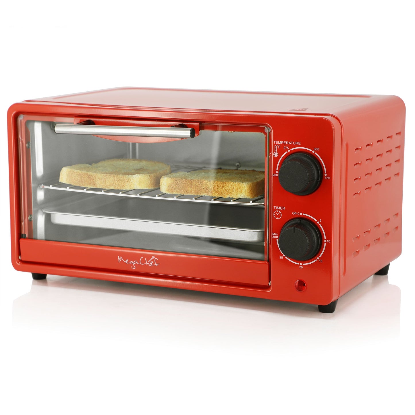 MegaChef 9.5 Quart Electric Counter Top Toaster Oven in Candy Red LuxuryLifeWay Online Store